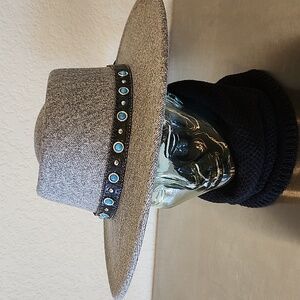 Western Wide Brim Pork Pie Fedora Felt Hat NWT